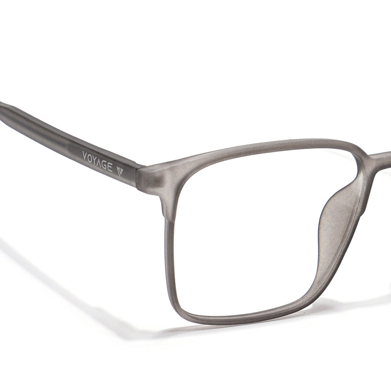 Voyage Thin Grey Square Eyeglasses for Men & Women (28805MG6514-C2)