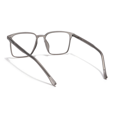 Voyage Thin Grey Square Eyeglasses for Men & Women (28805MG6514-C2)