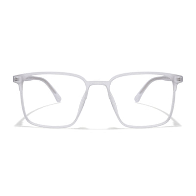 Voyage Thin Matt Transparent Square Eyeglasses for Men & Women (28805MG6515-C3)