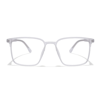 Voyage Matt Transparent Square Eyeglasses for Men & Women (28805MG6515-C3)