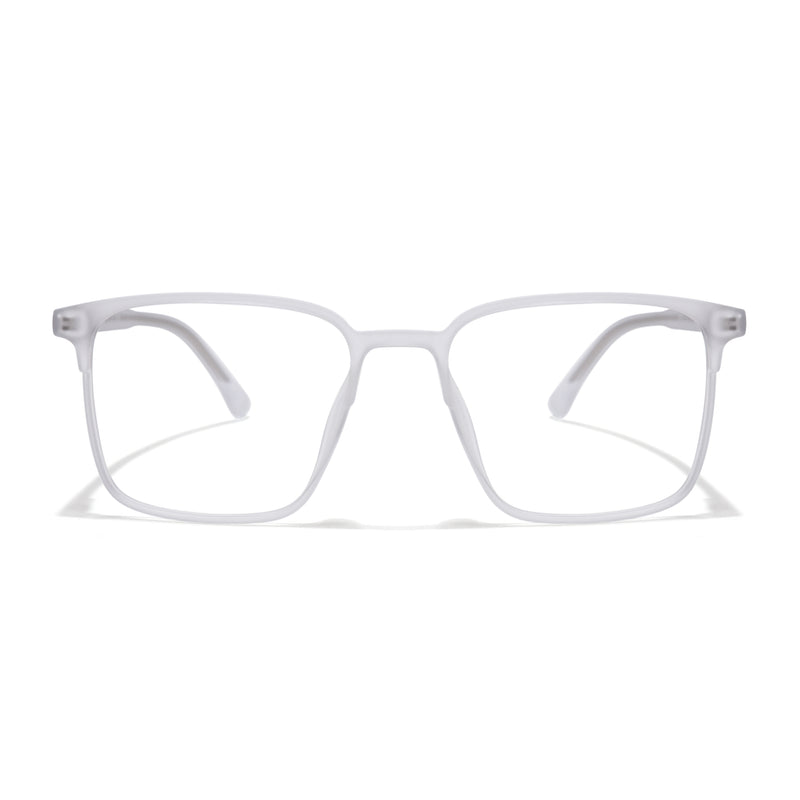 Voyage Matt Transparent Square Eyeglasses for Men & Women (28805MG6515-C3)