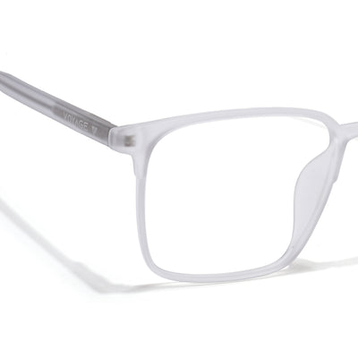 Voyage Matt Transparent Square Eyeglasses for Men & Women (28805MG6515-C3)