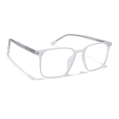 Voyage Thin Matt Transparent Square Eyeglasses for Men & Women (28805MG6515-C3)