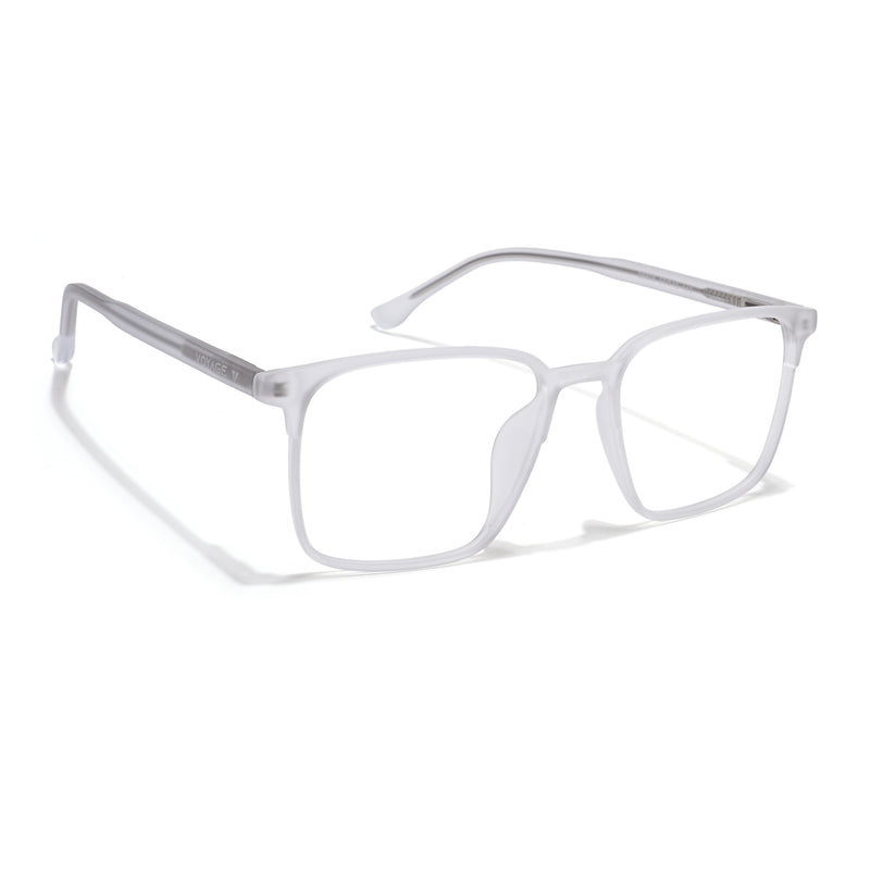 Voyage Thin Matt Transparent Square Eyeglasses for Men & Women (28805MG6515-C3)