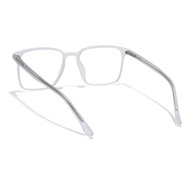 Voyage Matt Transparent Square Eyeglasses for Men & Women (28805MG6515-C3)