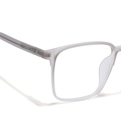 Voyage Light Grey Square Eyeglasses for Men & Women (28805MG6516-C4)