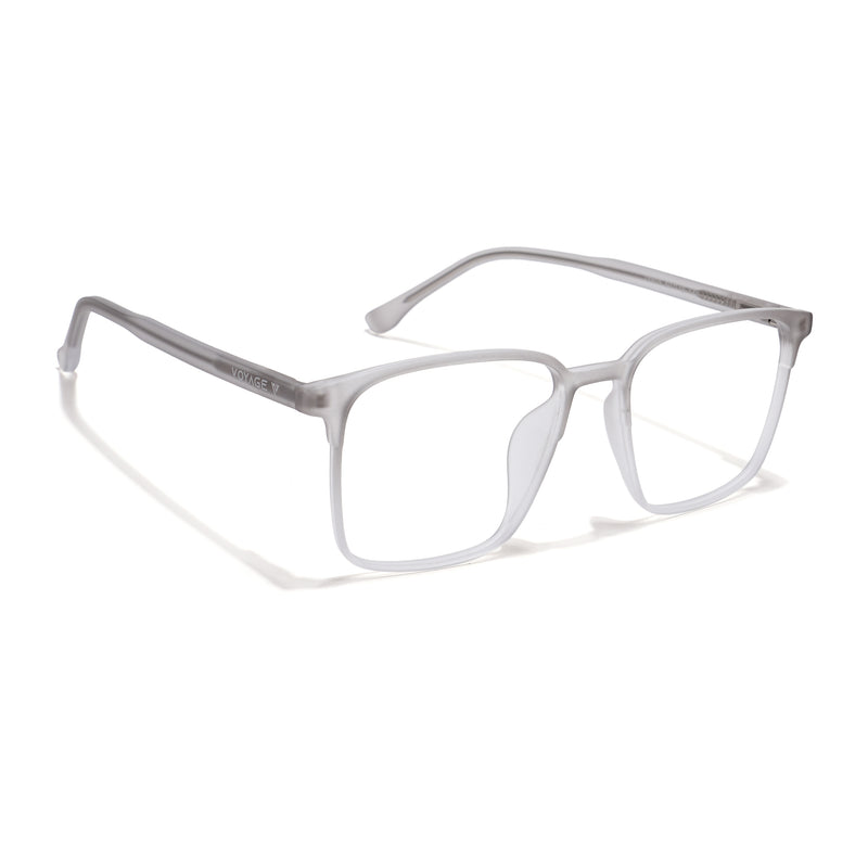 Voyage Light Grey Square Eyeglasses for Men & Women (28805MG6516-C4)