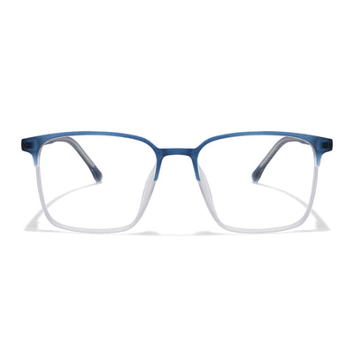 Voyage Thin Navy Blue & Transparent Square Eyeglasses for Men & Women (28805MG6518-C6)