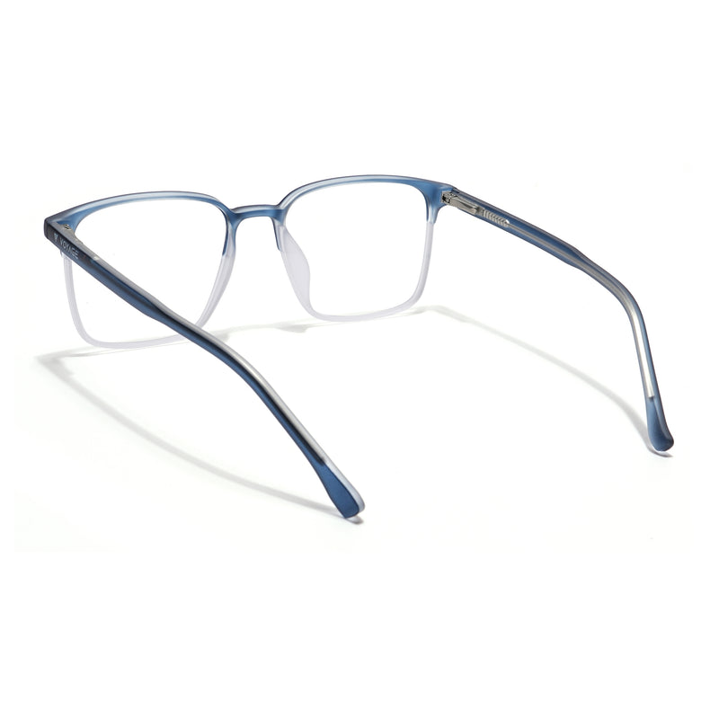 Voyage Thin Navy Blue & Transparent Square Eyeglasses for Men & Women (28805MG6518-C6)