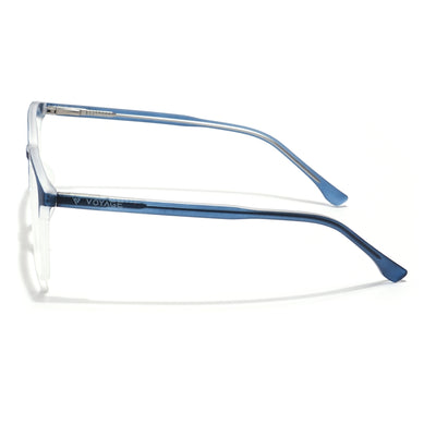 Voyage Thin Navy Blue & Transparent Square Eyeglasses for Men & Women (28805MG6518-C6)