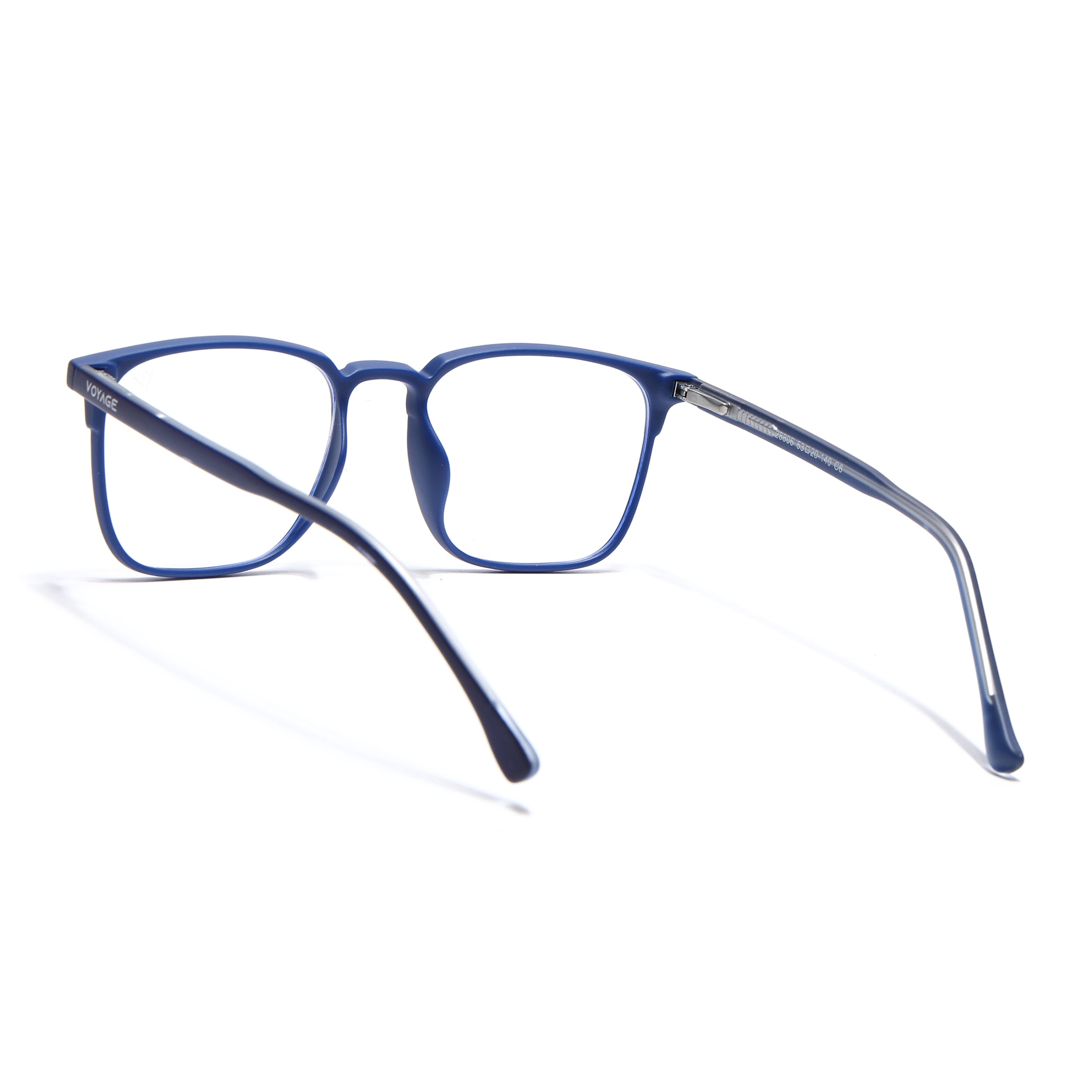 Voyage Thin Blue Square Eyeglasses for Men & Women (28806FMG7589)