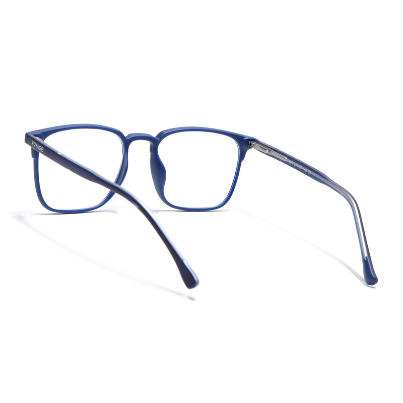 Voyage Thin Blue Square Eyeglasses for Men & Women (28806FMG7589)