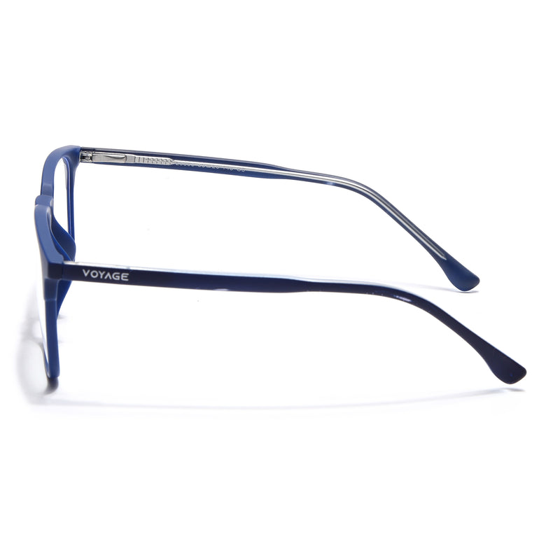 Voyage Thin Blue Square Eyeglasses for Men & Women (28806FMG7589)