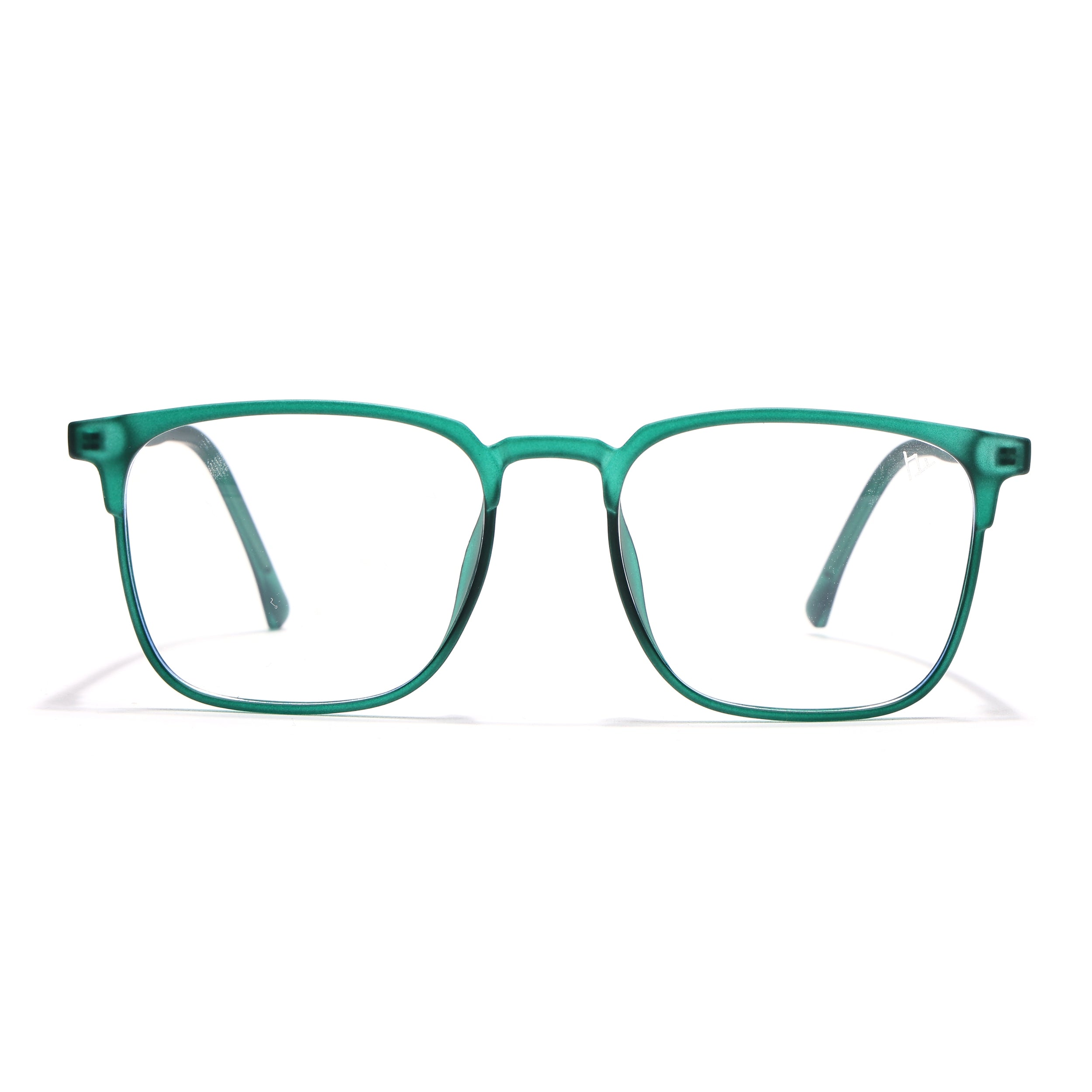 Voyage Thin Green Square Eyeglasses for Men & Women (28806FMG7590)