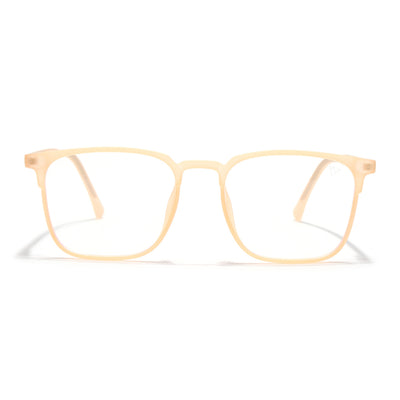 Voyage Thin Peach Square Eyeglasses for Men & Women (28806FMG7591)