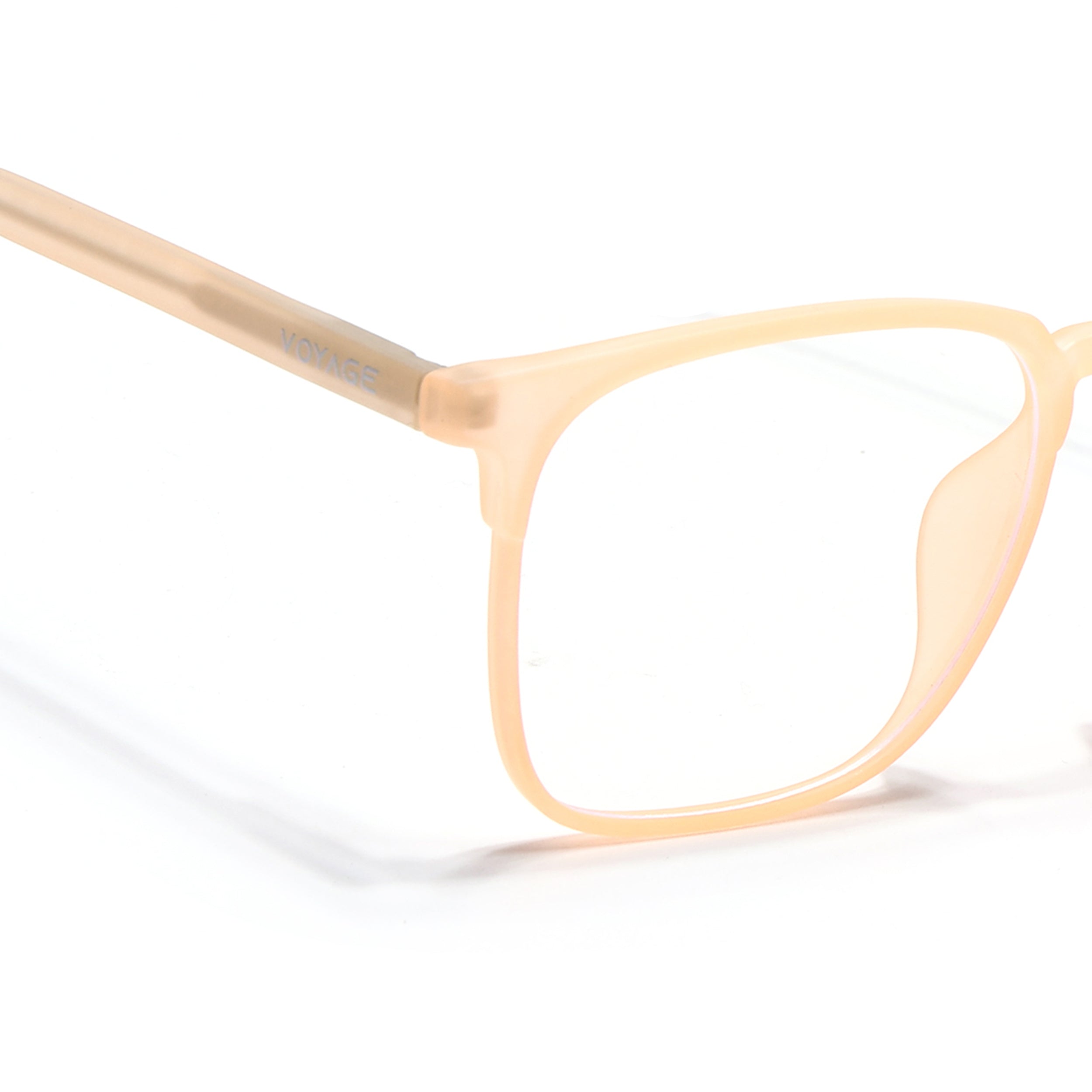 Voyage Thin Peach Square Eyeglasses for Men & Women (28806FMG7591)