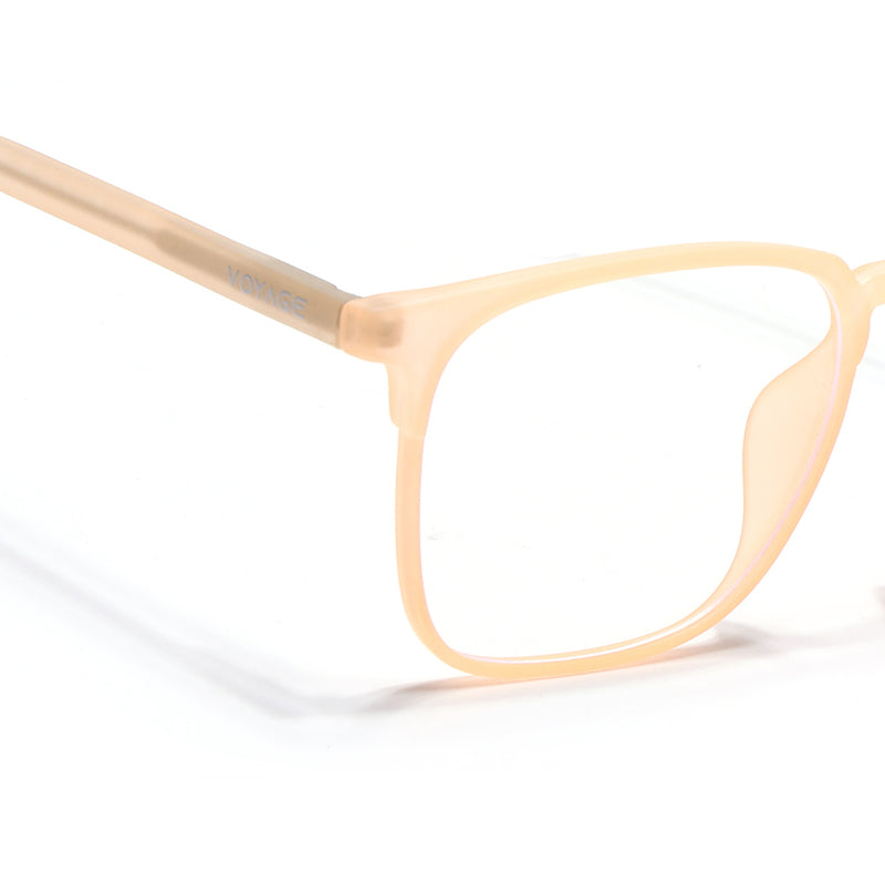 Voyage Thin Peach Square Eyeglasses for Men & Women (28806FMG7591)