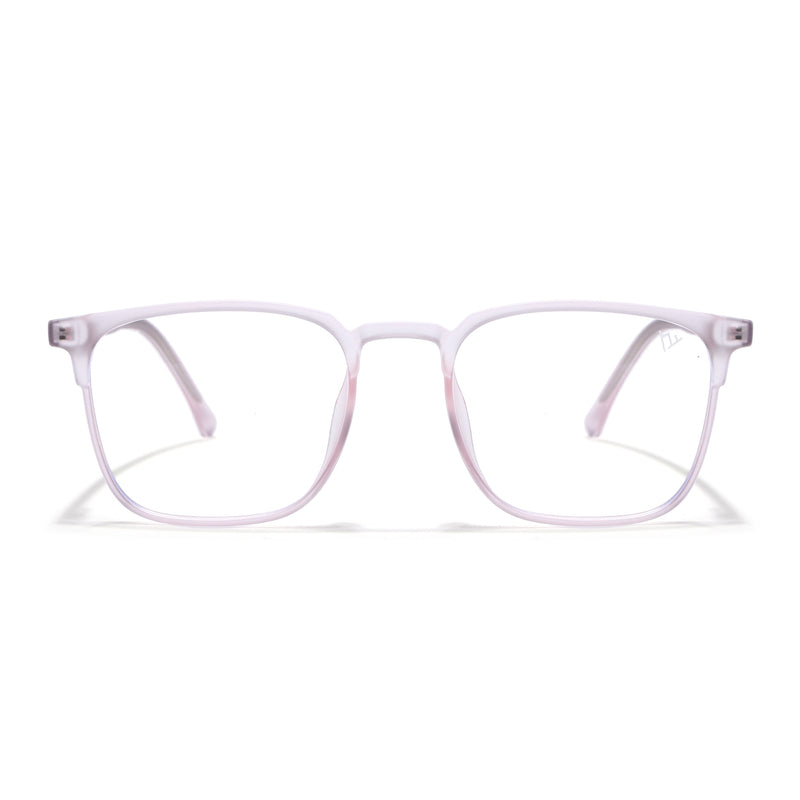 Voyage Thin Light Pink Square Eyeglasses for Men & Women (28806FMG7592)