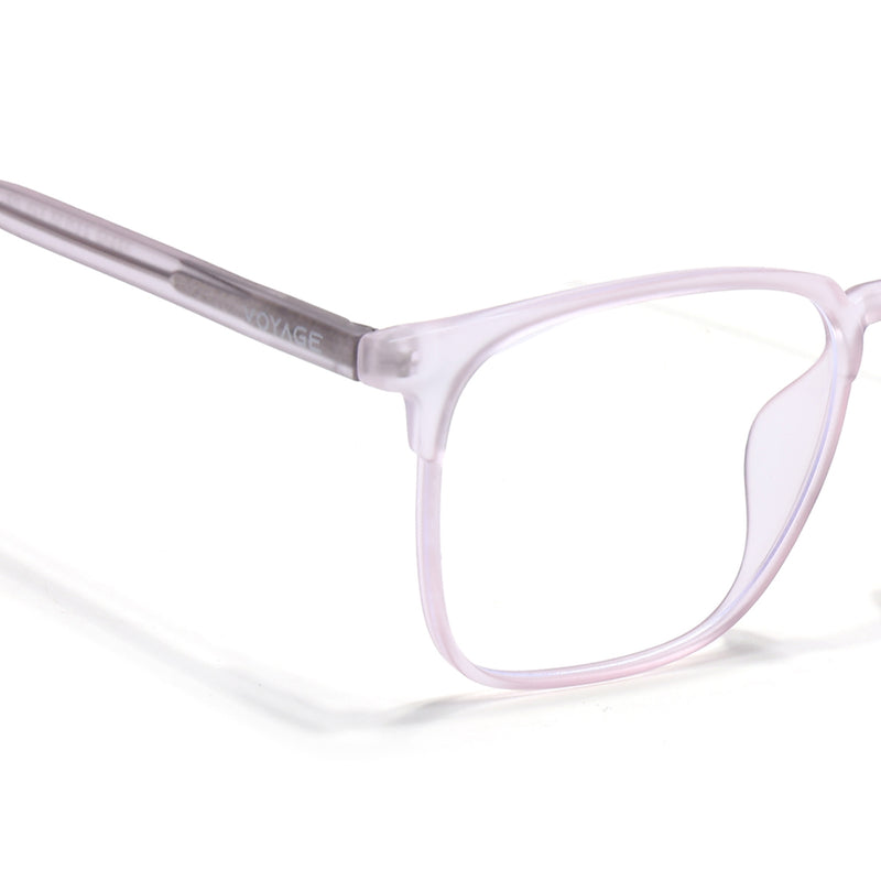 Voyage Thin Light Pink Square Eyeglasses for Men & Women (28806FMG7592)