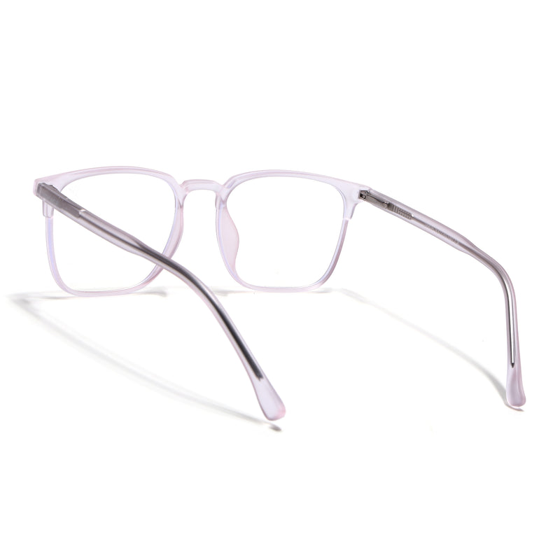 Voyage Thin Light Pink Square Eyeglasses for Men & Women (28806FMG7592)