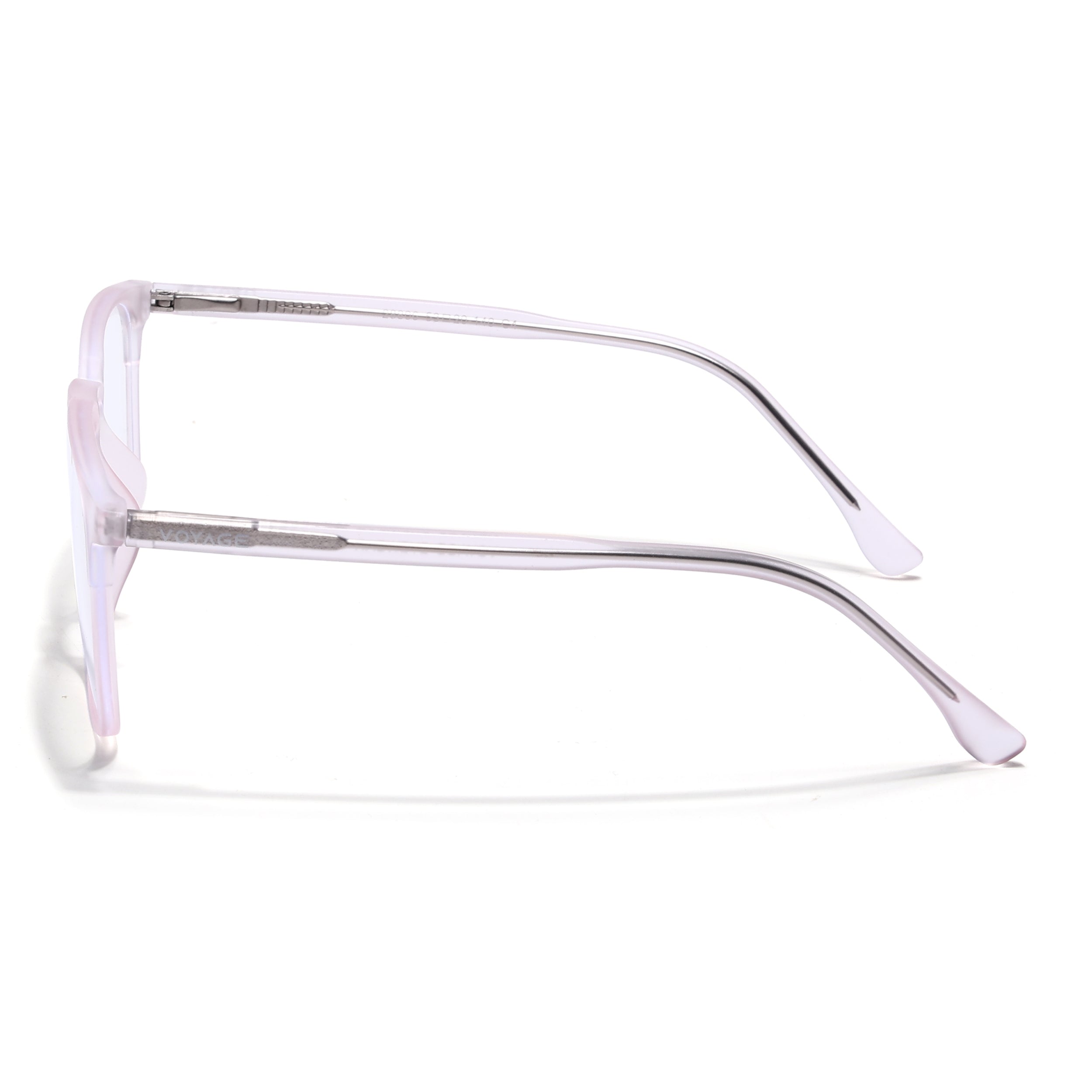 Voyage Thin Light Pink Square Eyeglasses for Men & Women (28806FMG7592)
