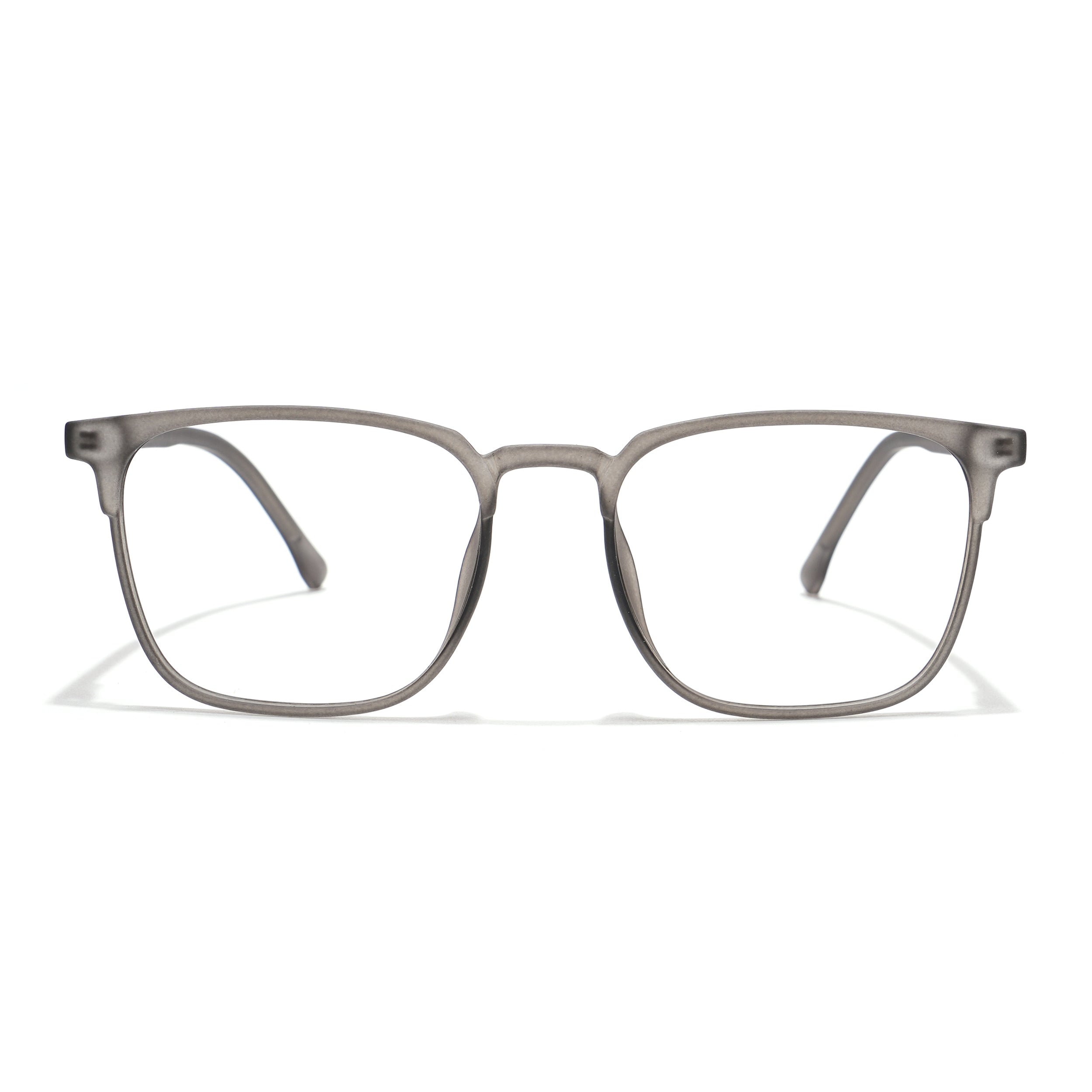 Voyage Thin Grey Square Eyeglasses for Men & Women (28806MG6521-C2)