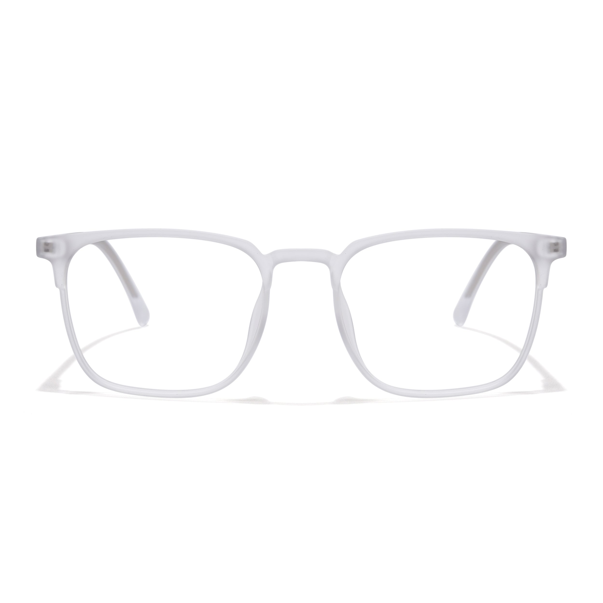 Voyage Thin Matt Transparent Square Eyeglasses for Men & Women (28806MG6522-C3)