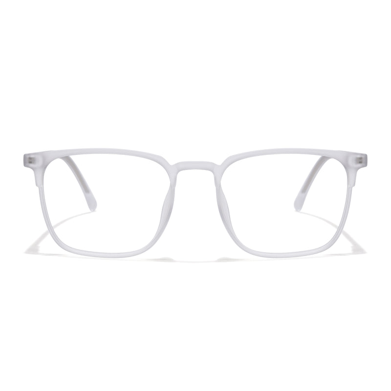 Voyage Thin Matt Transparent Square Eyeglasses for Men & Women (28806MG6522-C3)