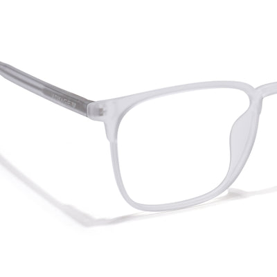 Voyage Matt Transparent Square Eyeglasses for Men & Women (28806MG6522-C3)