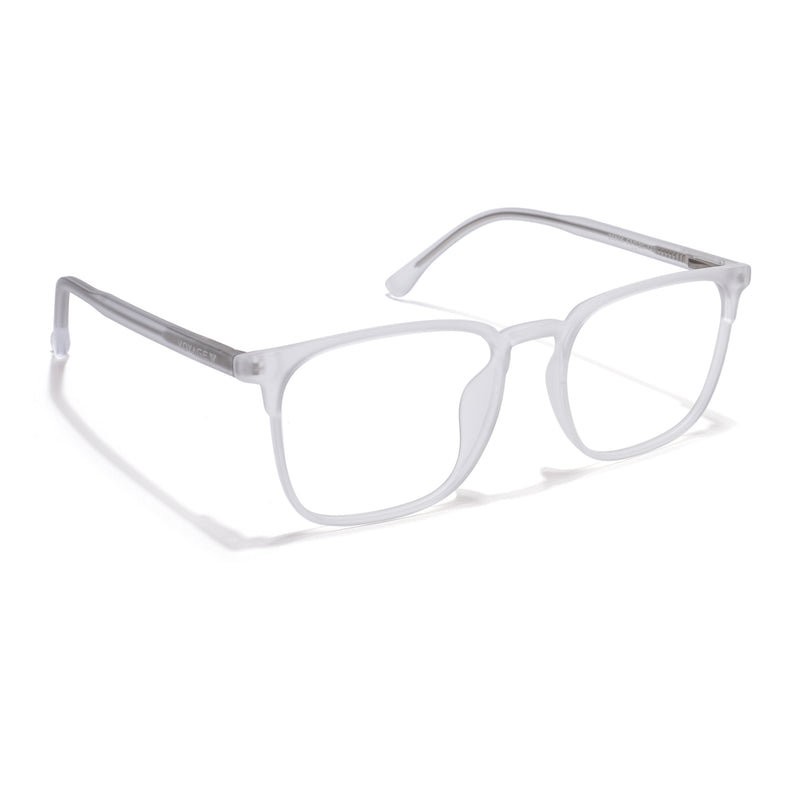 Voyage Matt Transparent Square Eyeglasses for Men & Women (28806MG6522-C3)