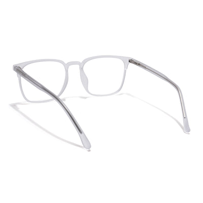 Voyage Matt Transparent Square Eyeglasses for Men & Women (28806MG6522-C3)