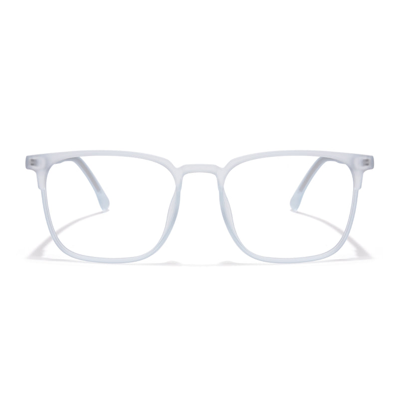 Voyage Thin Light Blue Square Eyeglasses for Men & Women (28806MG6524-C5)