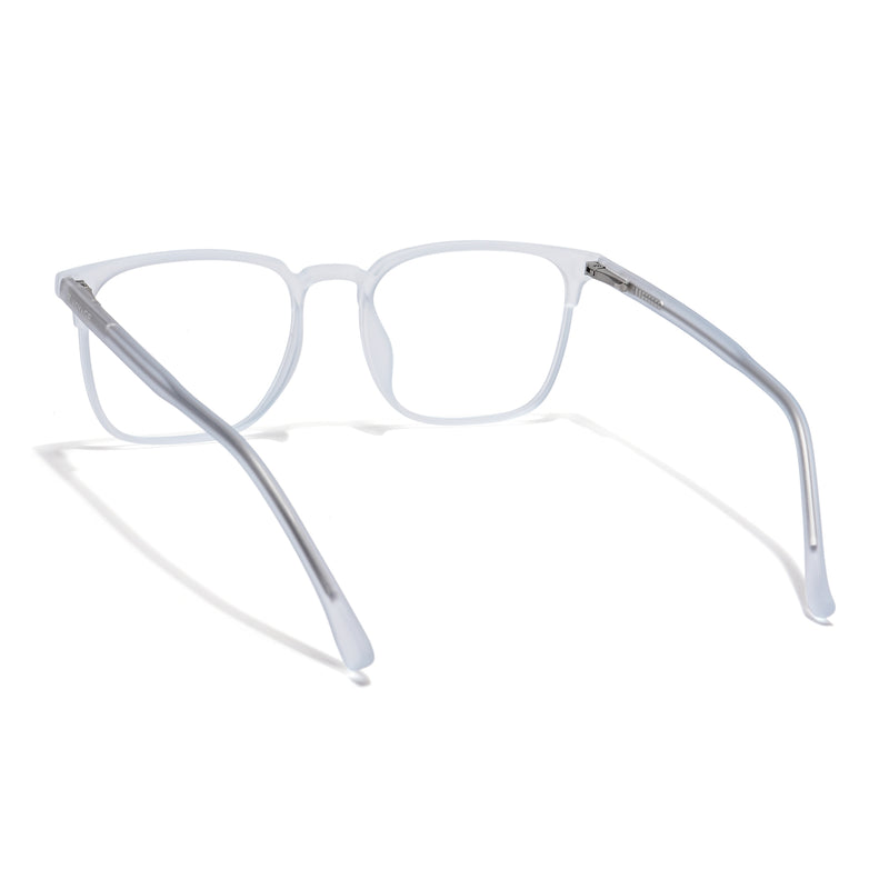 Voyage Thin Light Blue Square Eyeglasses for Men & Women (28806MG6524-C5)