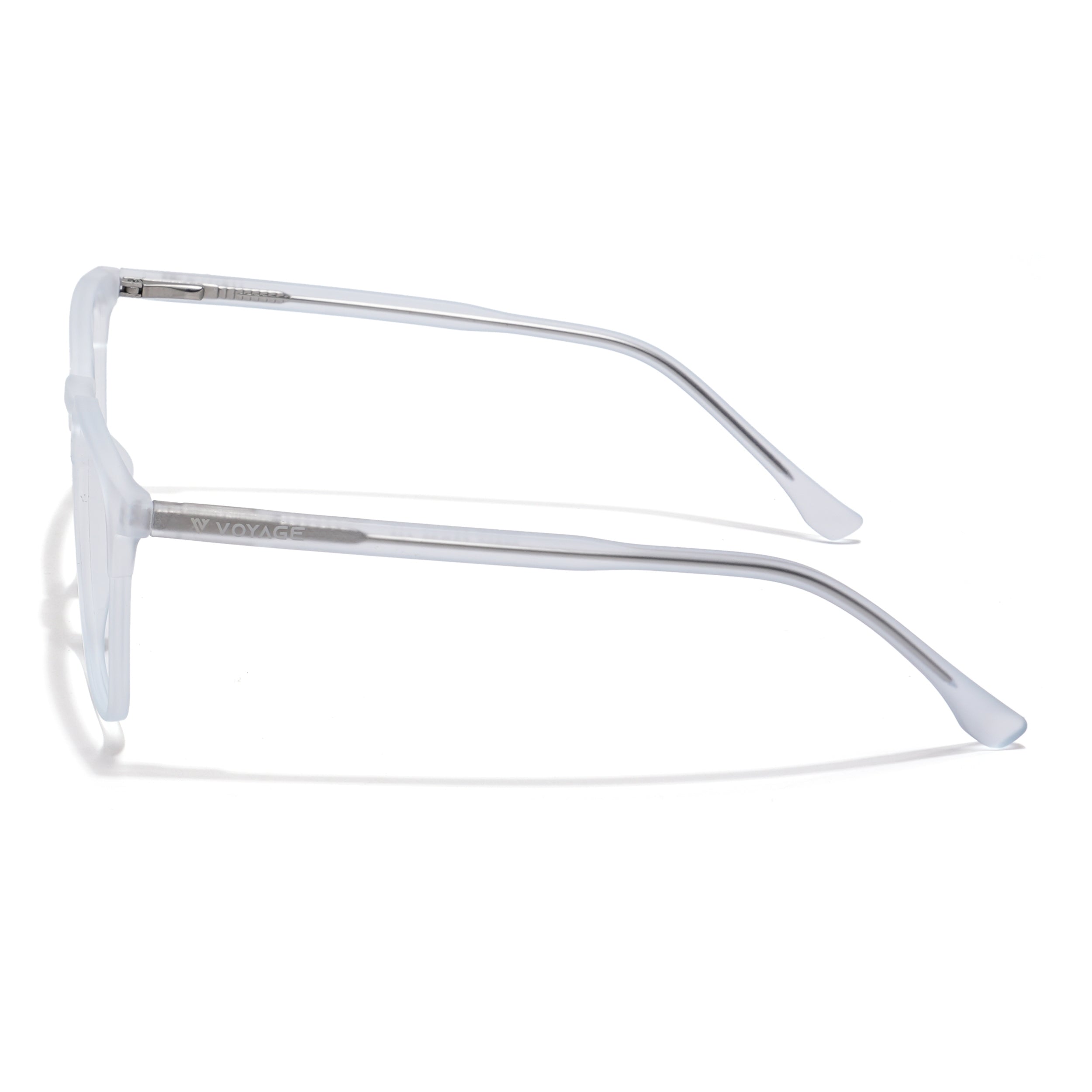 Voyage Thin Light Blue Square Eyeglasses for Men & Women (28806MG6524-C5)