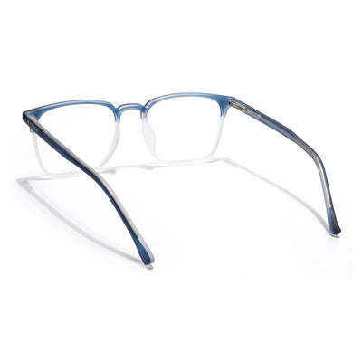 Voyage Thin Navy Blue & Transparent Square Eyeglasses for Men & Women (28806MG6525-C6)