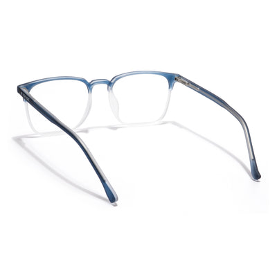 Voyage Thin Navy Blue & Transparent Square Eyeglasses for Men & Women (28806MG6525-C6)