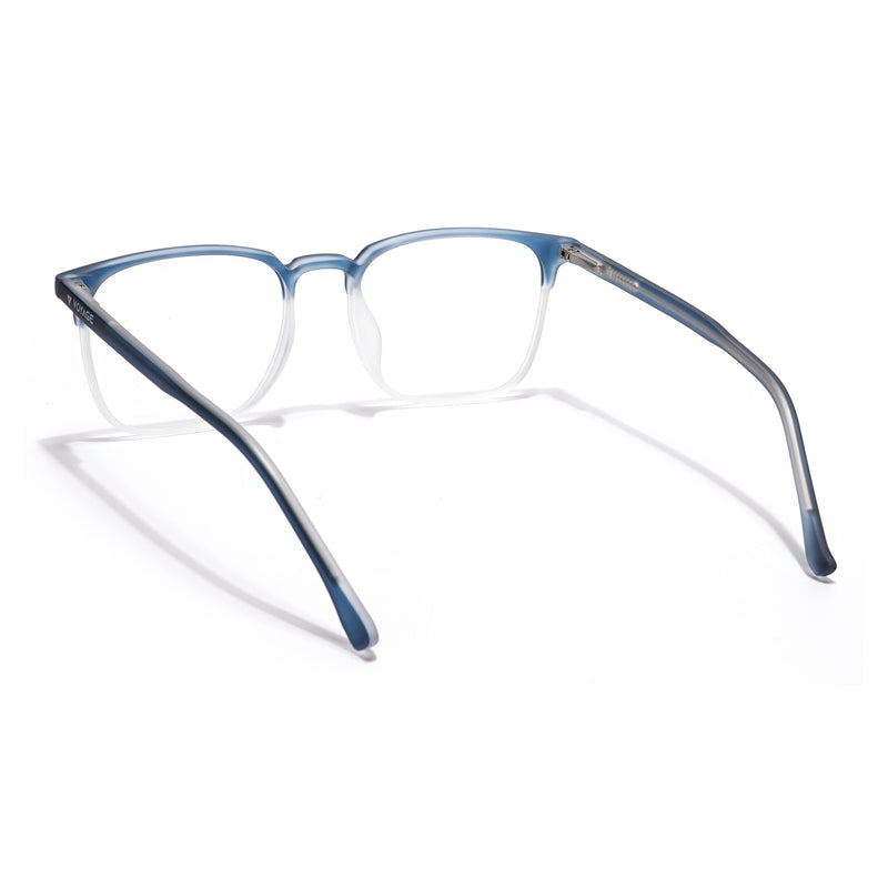 Voyage Navy Blue & Transparent Square Eyeglasses for Men & Women (28806MG6525-C6)