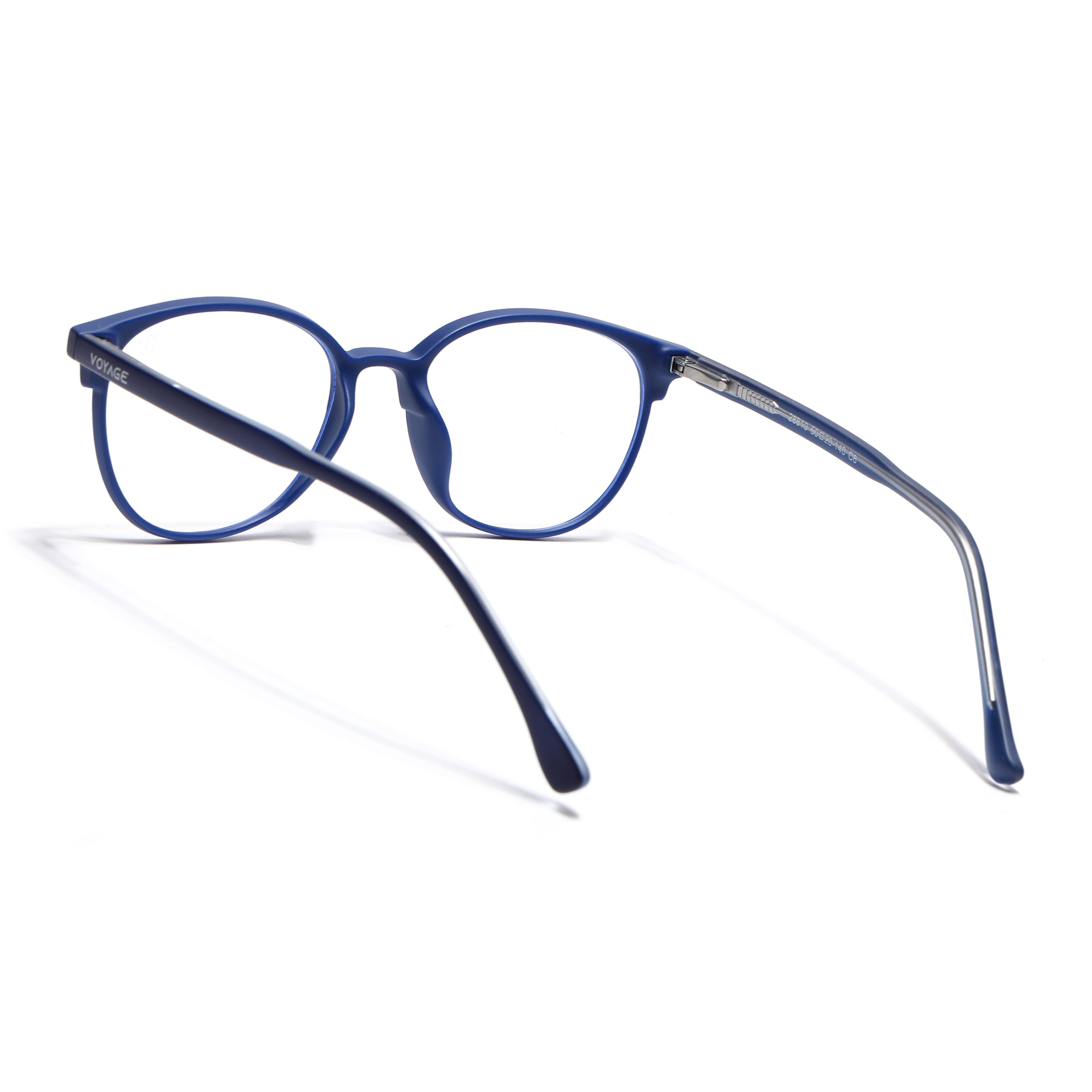 Voyage Thin Blue Round Eyeglasses for Men & Women (28810FMG7586)