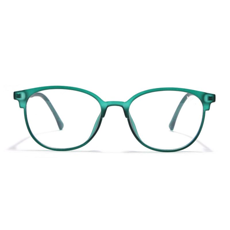 Voyage Thin Green Round Eyeglasses for Men & Women (28810FMG7587)