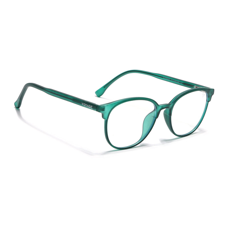 Voyage Thin Green Round Eyeglasses for Men & Women (28810FMG7587)