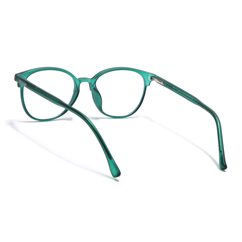 Voyage Thin Green Round Eyeglasses for Men & Women (28810FMG7587)