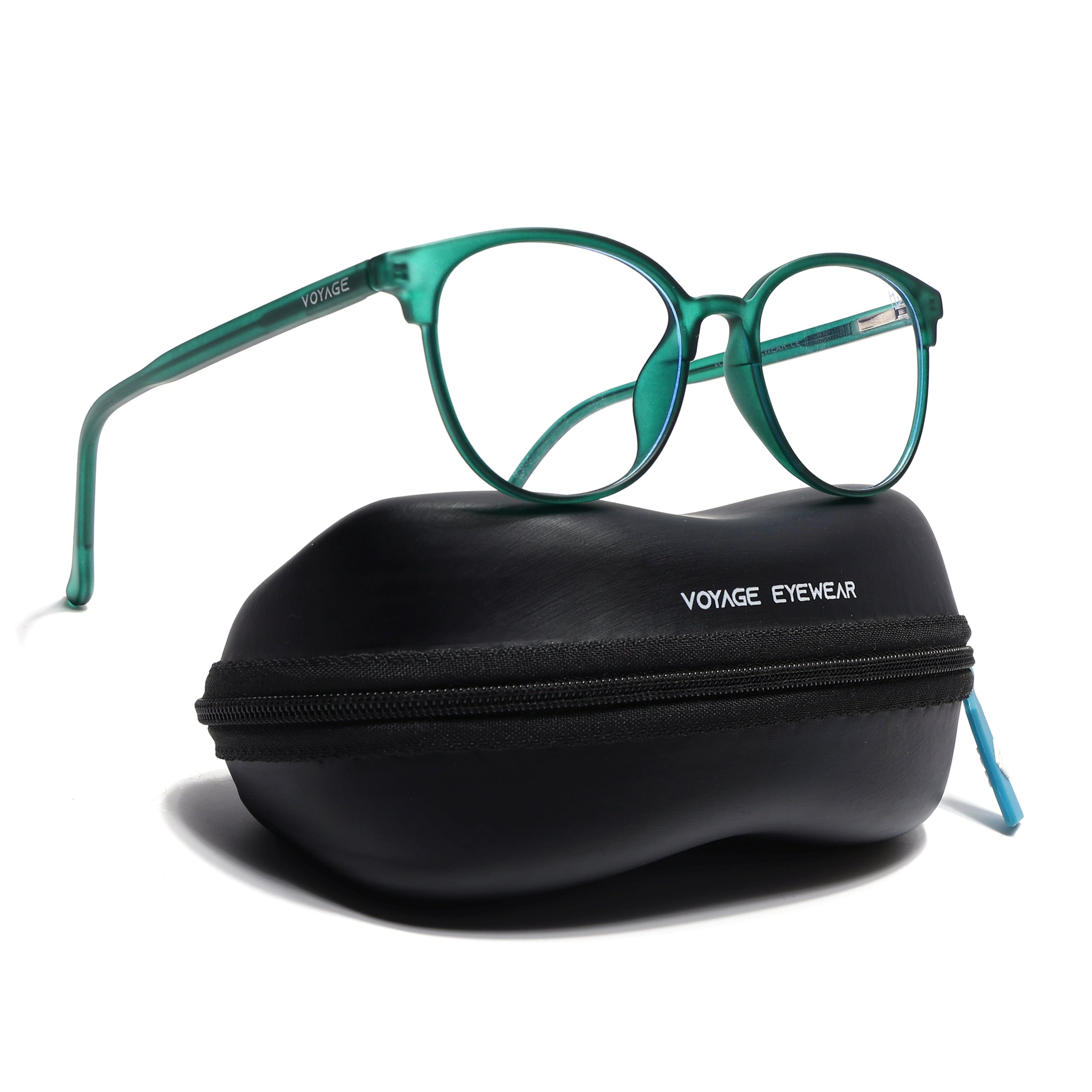 Voyage Thin Green Round Eyeglasses for Men & Women (28810FMG7587)