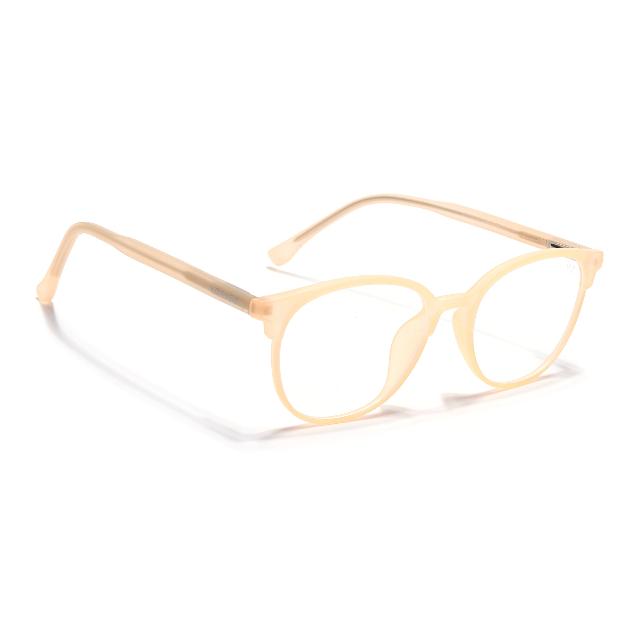 Voyage Thin Peach Round Eyeglasses for Men & Women (28810FMG7588)