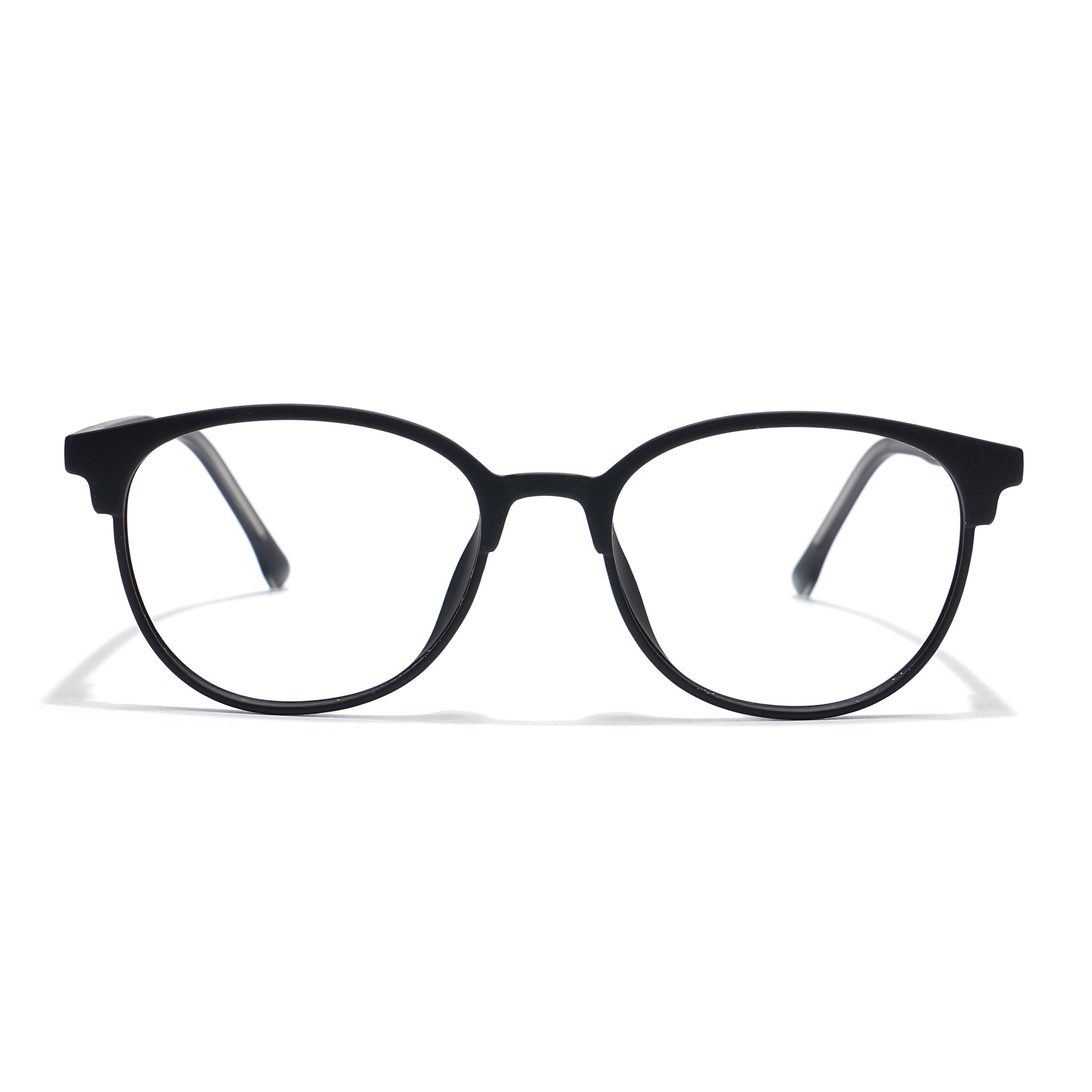 Voyage Thin Black Oval Eyeglasses for Men & Women (28810MG6527-C1)