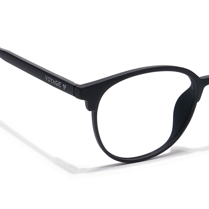 Voyage Black Oval Eyeglasses for Men & Women (28810MG6527-C1)