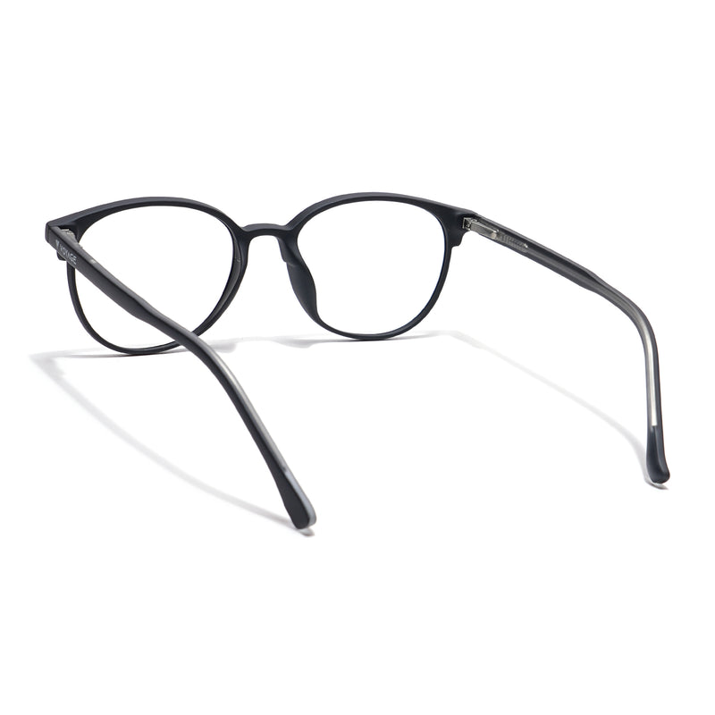 Voyage Black Oval Eyeglasses for Men & Women (28810MG6527-C1)