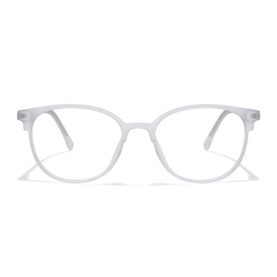 Voyage Thin Matt Transparent Oval Eyeglasses for Men & Women (28810MG6528-C2)