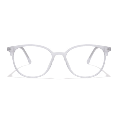 Voyage Thin Matt Transparent Oval Eyeglasses for Men & Women (28810MG6528-C2)