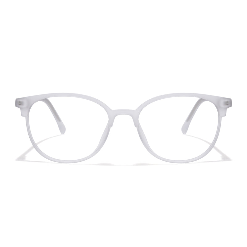 Voyage Matt Transparent Oval Eyeglasses for Men & Women (28810MG6528-C2)