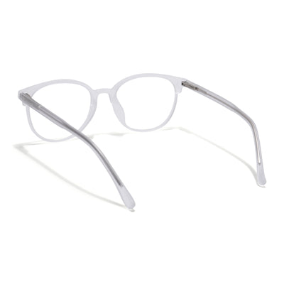 Voyage Matt Transparent Oval Eyeglasses for Men & Women (28810MG6528-C2)